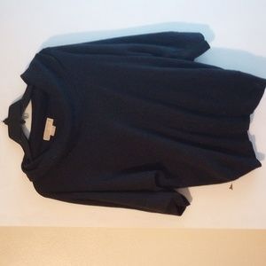 Michael by Michael Kors Cowneck Sparkly Black Lightweight Sweater Size Lg